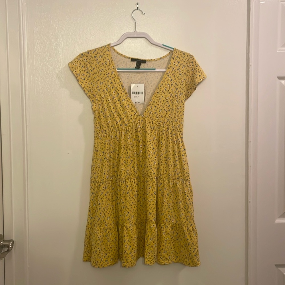 Yellow floral dress